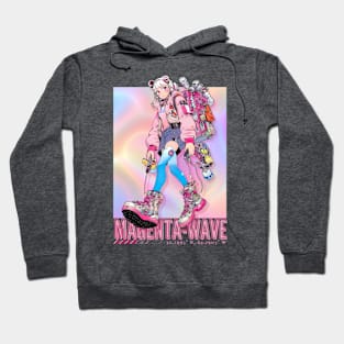 Magenta-Wave (white) Hoodie